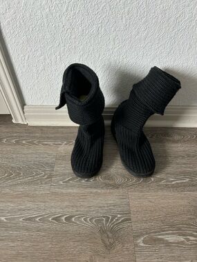 UGG Black Knit Winter Boots